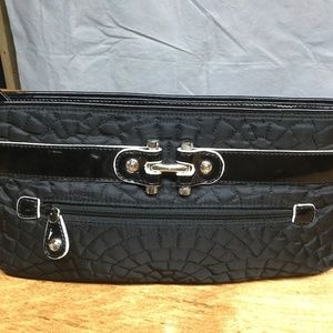 Vera Bradley black quilted clutch